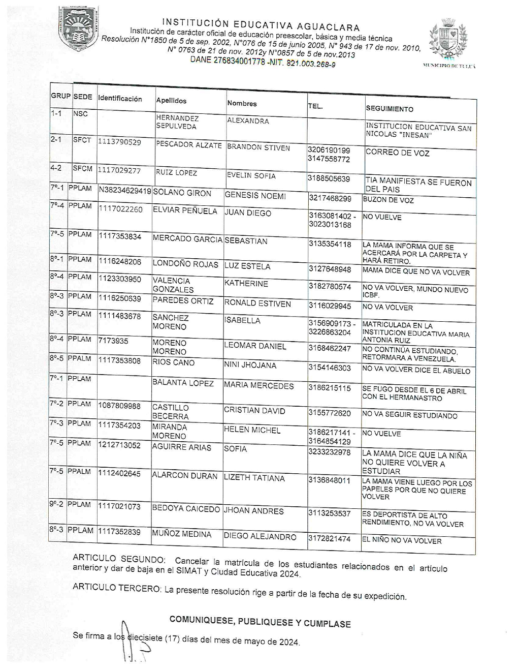 RES. 098 DESERTORES PRIMER PERIODO 2024 page 0002